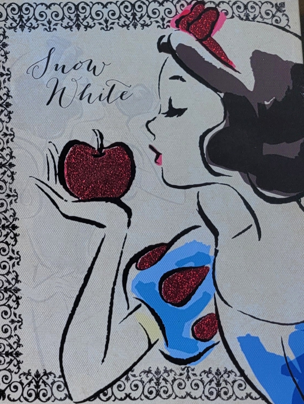 Disney Princess Trio Wall Art - Yellow, Blue, Red, Black, White - Picture 3 of 4